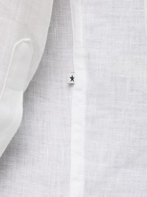 Lniana koszula męska biała Jianis 101