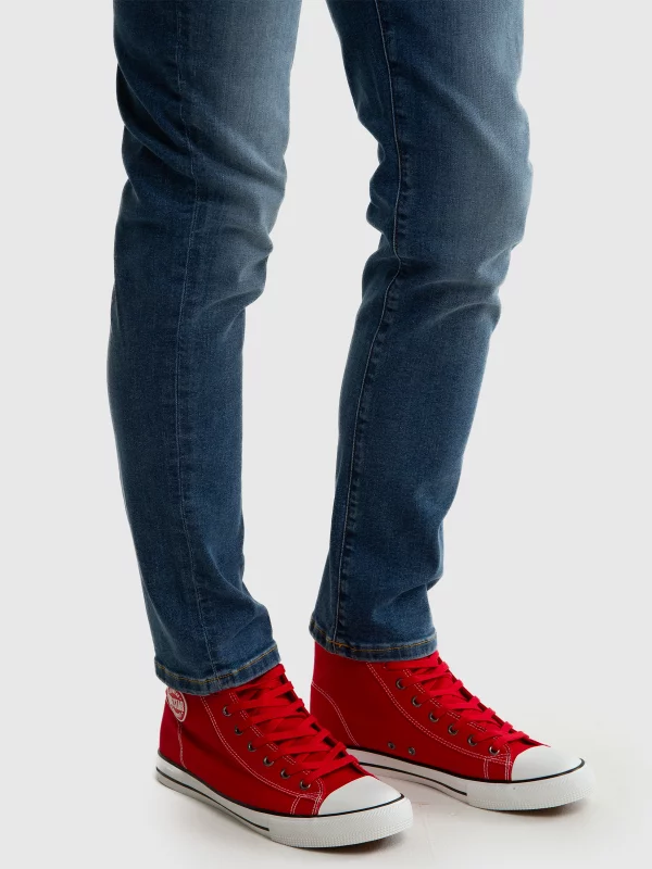 Trampki męskie wysokie czerwone JJ174607 603