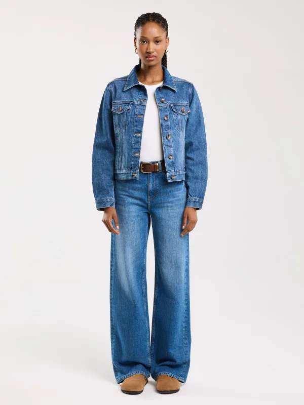 Kurtka damska jeansowa ciemnoniebieska Josephine 489