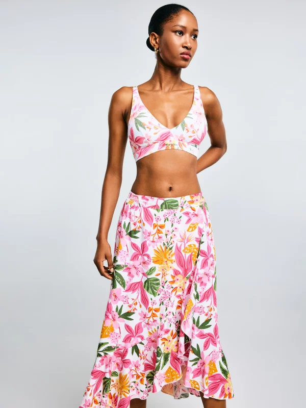 Góra od kostiumu kąpielowego z motywem kwiatowym Morra 000