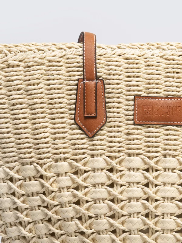 Torebka damska pleciona beżowa Signa 801