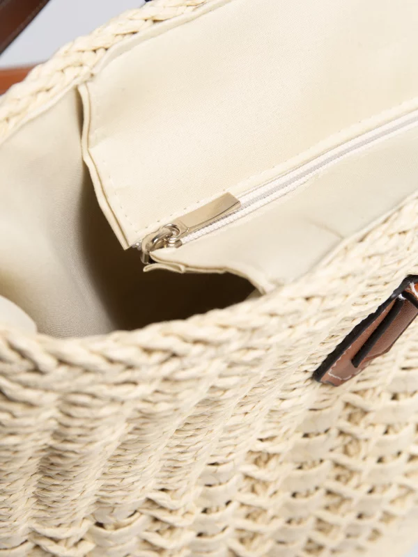 Torebka damska pleciona beżowa Signa 801