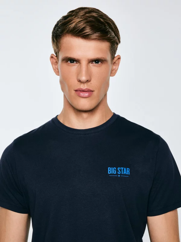 Koszulka męska z nadrukiem granatowa Tatisar 403