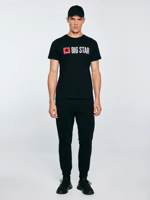 Koszulka męska z logo BIG STAR czarna Quado 906