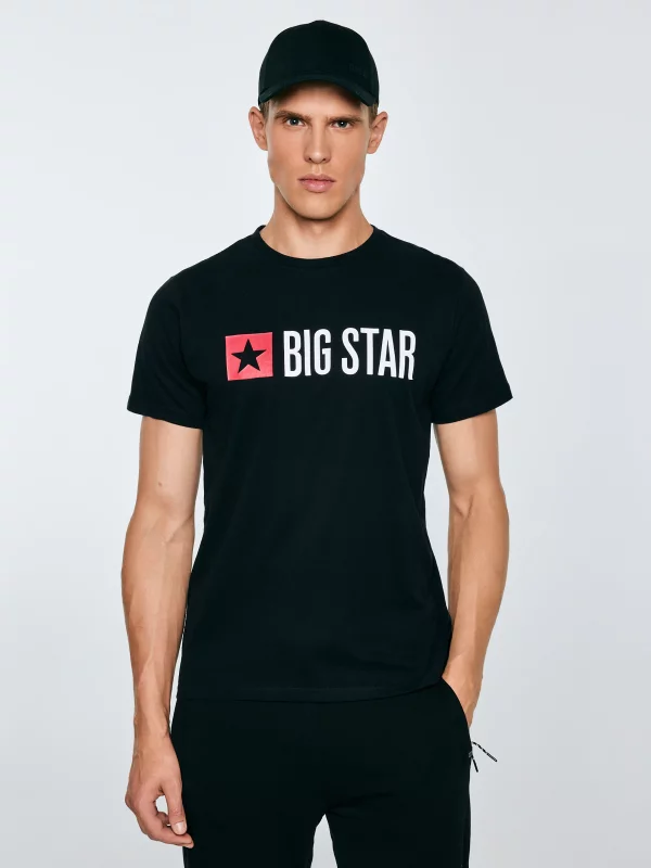 Koszulka męska z logo BIG STAR czarna Quado 906