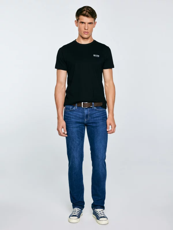 Koszulka męska z nadrukiem czarna Tatisar 906