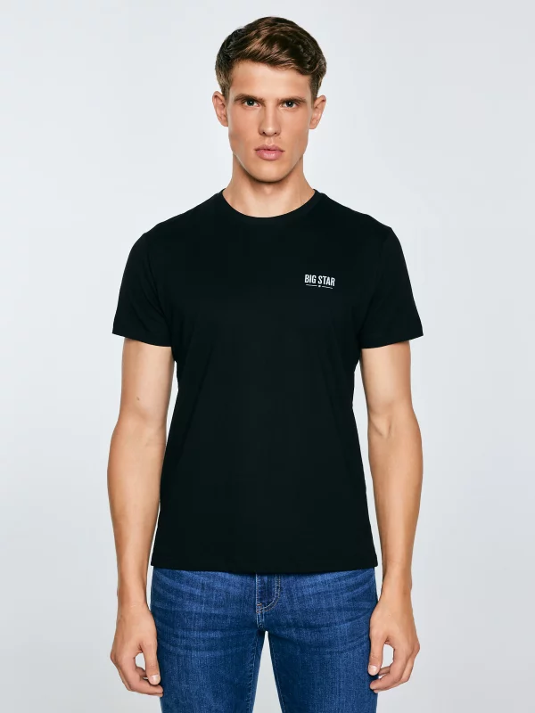 Koszulka męska z nadrukiem czarna Tatisar 906