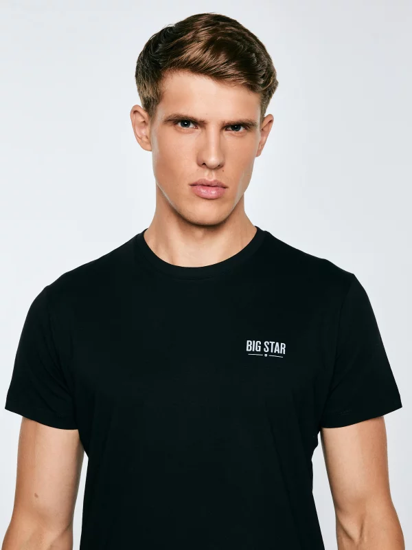 Koszulka męska z nadrukiem czarna Tatisar 906