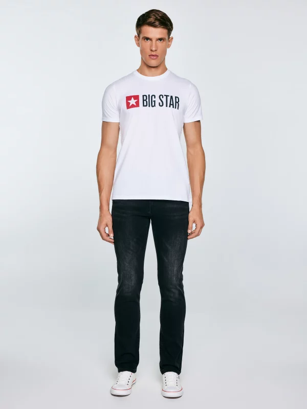 Koszulka męska z logo BIG STAR biała Quado 101