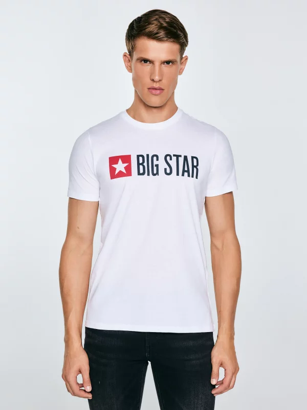 Koszulka męska z logo BIG STAR biała Quado 101