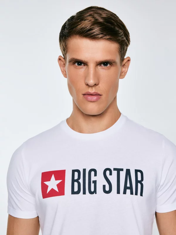 Koszulka męska z logo BIG STAR biała Quado 101