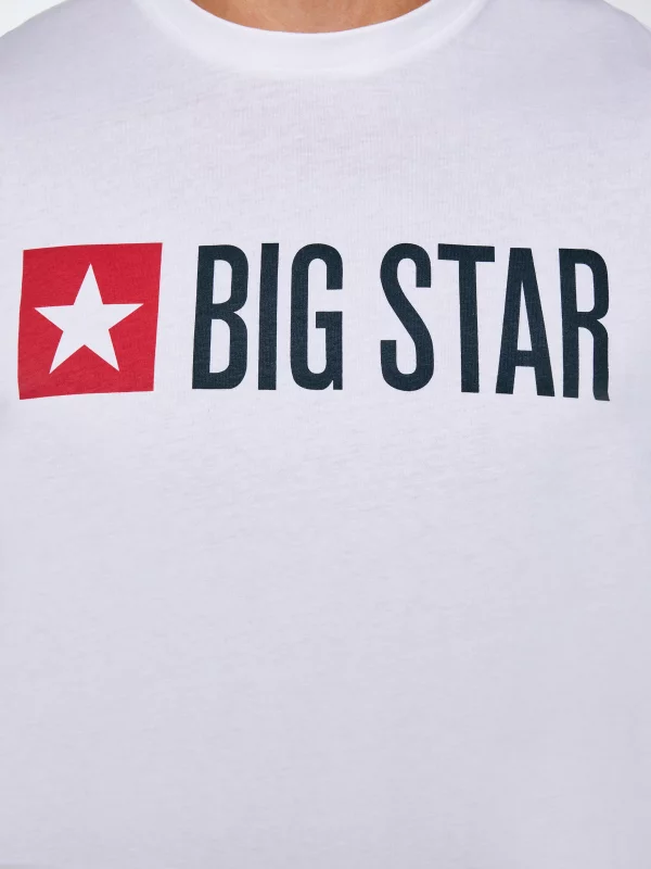 Koszulka męska z logo BIG STAR biała Quado 101