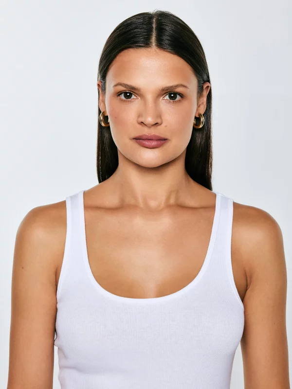 Koszulka damska na ramiączkach biała Alena 101