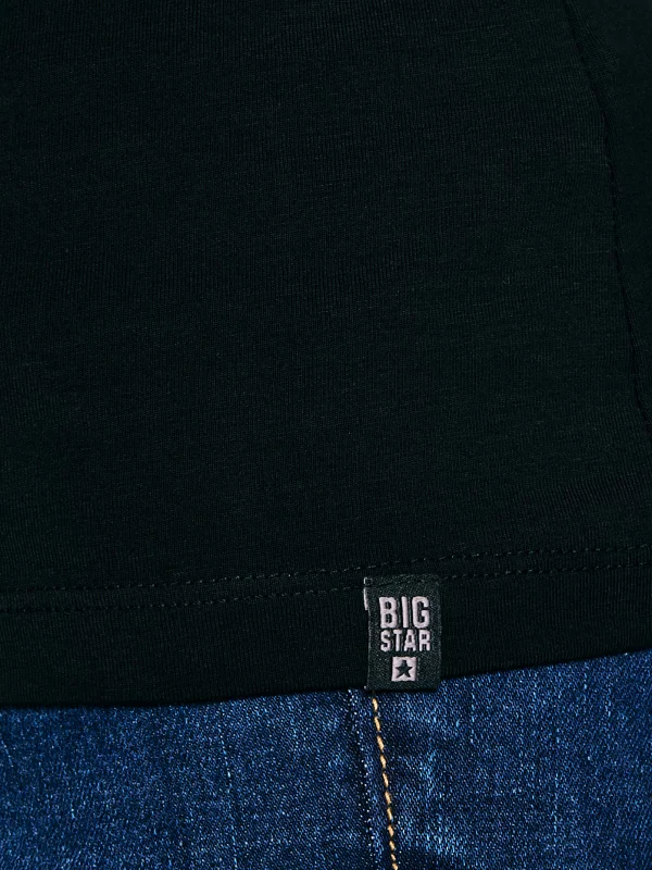 Koszulka damska slim z bawełny supima czarna Supiclassica 906