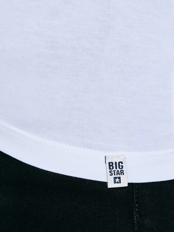 Bluzka damska slim z bawełny supima biała Supiclassicala 101