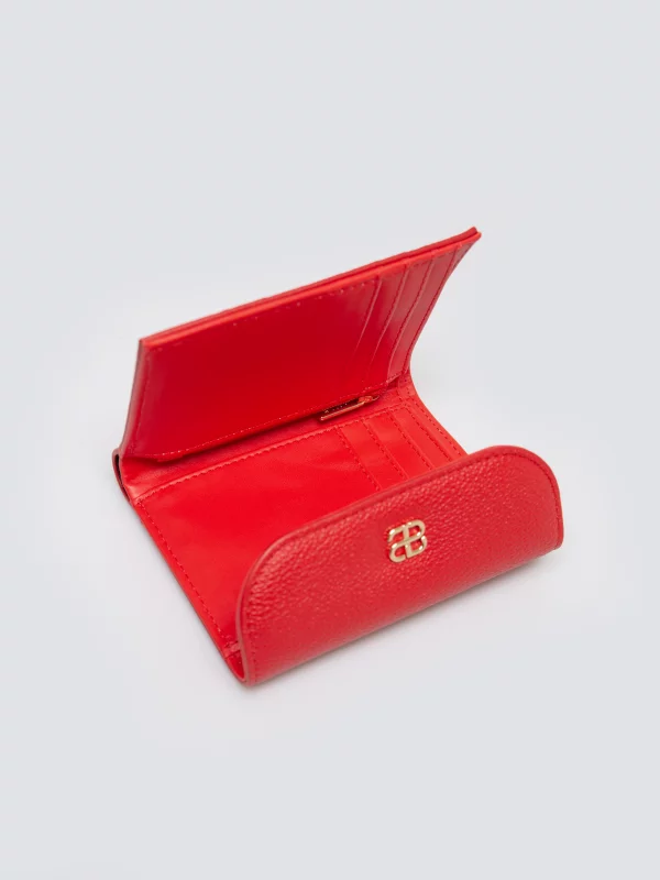 Portfel damski ze skóry ekologicznej czerwony Caterin 603