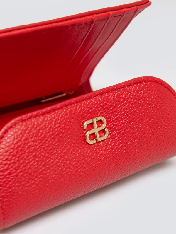 Portfel damski ze skóry ekologicznej czerwony Caterin 603