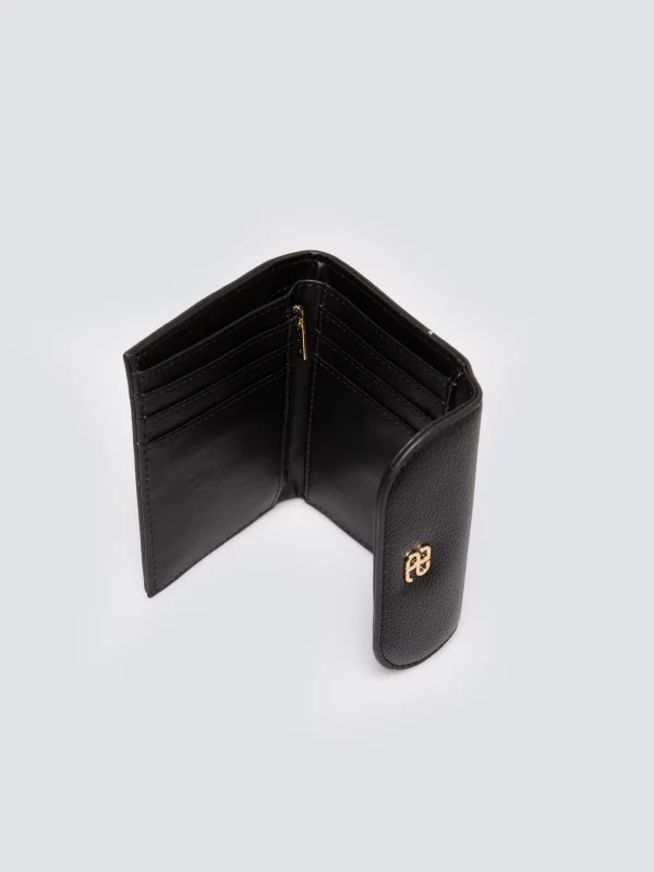 Portfel damski ze skóry ekologicznej czarny Caterin 906