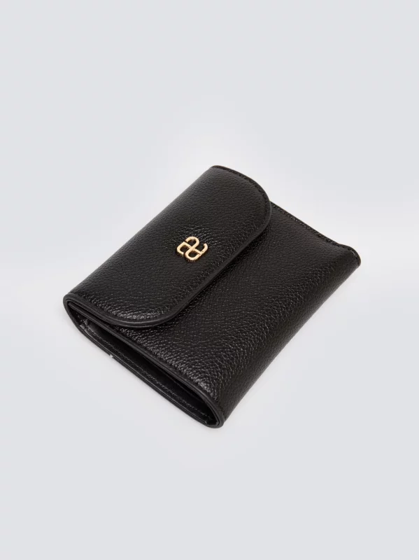 Portfel damski ze skóry ekologicznej czarny Caterin 906