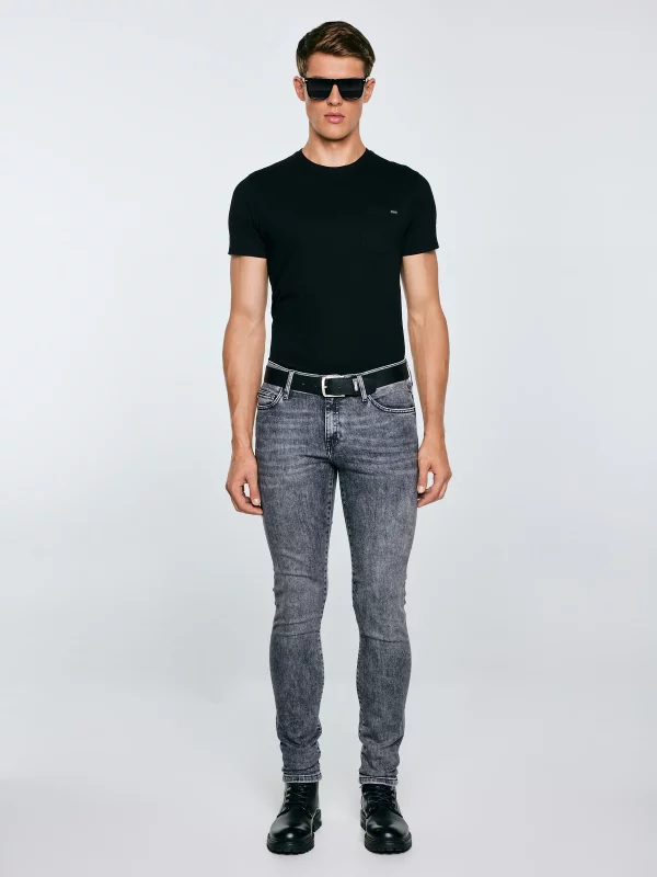 Jeansy męskie skinny szare Deric 993