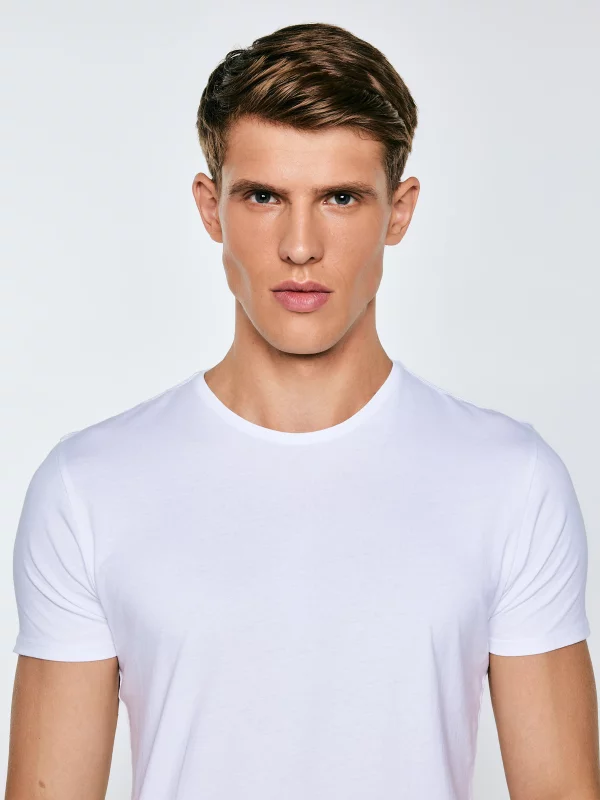 Koszulka męska bawełniana biała Basic 101