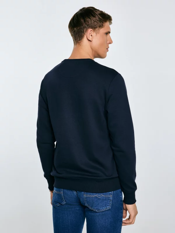 Bluza męska z nadrukiem granatowa Ecodort 403