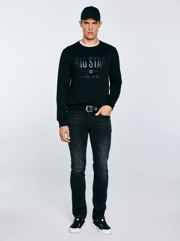 Bluza męska z nadrukiem czarna Ecodort 906