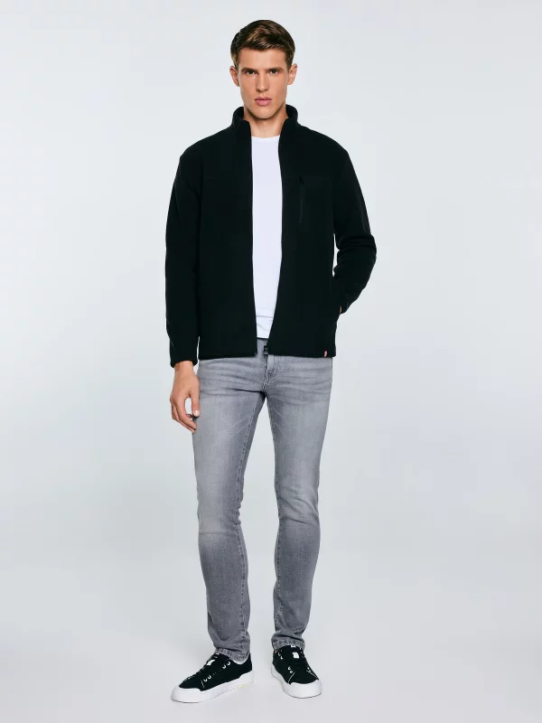 Bluza męska polarowa rozpinana czarna Malkom 906