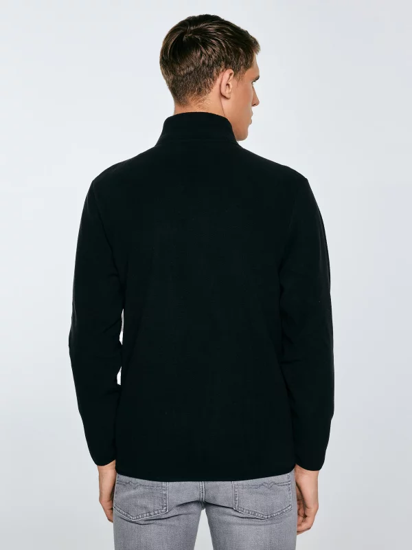 Bluza męska polarowa rozpinana czarna Malkom 906