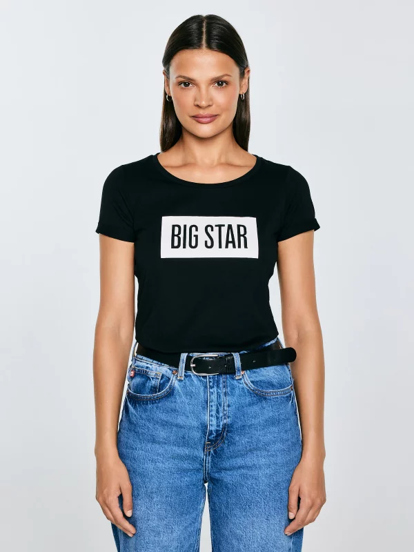 Koszulka damska z nadrukiem czarna Oneidasa 906