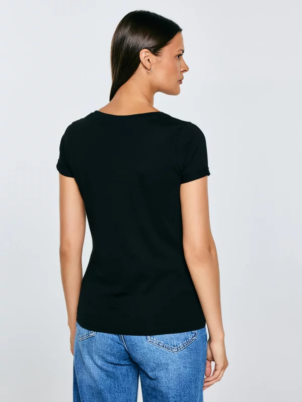Koszulka damska z nadrukiem czarna Oneidasa 906