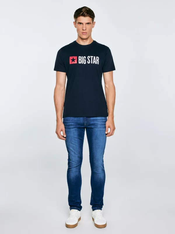 Koszulka męska z logo BIG STAR granatowa Quado 403