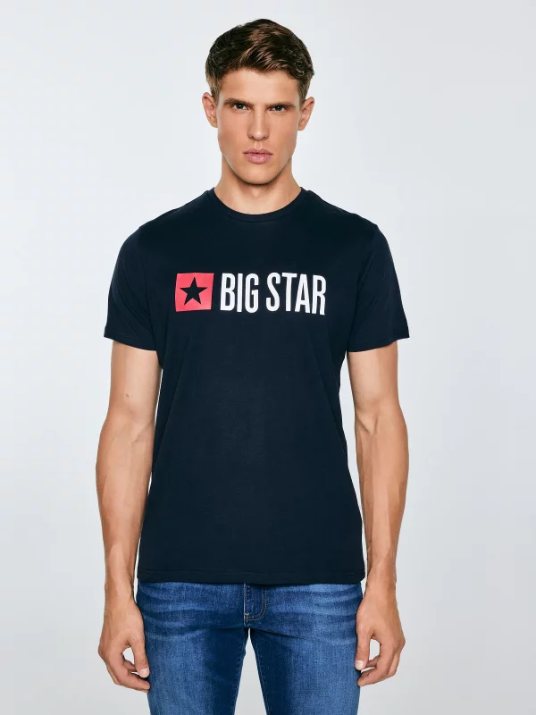 Koszulka męska z logo BIG STAR granatowa Quado 403