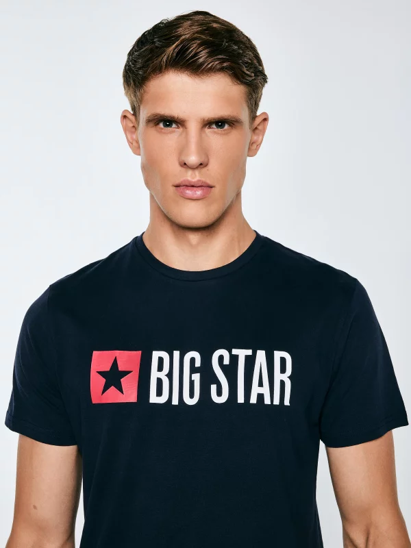 Koszulka męska z logo BIG STAR granatowa Quado 403