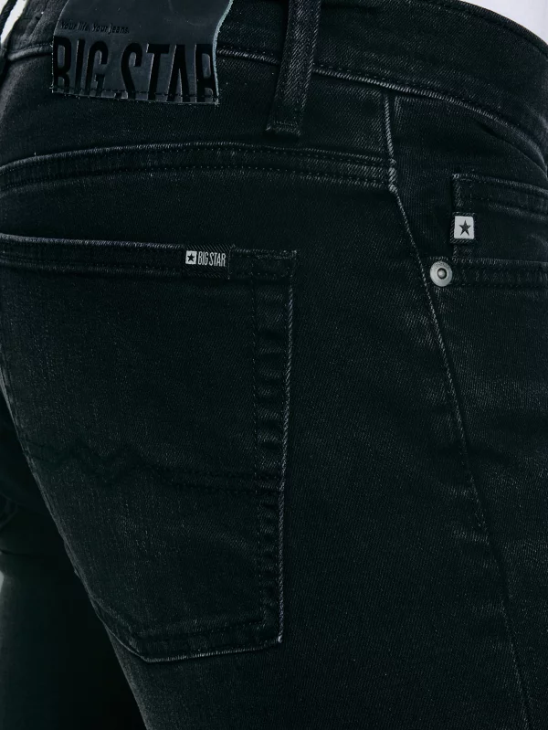 Jeansy męskie dopasowane czarne Terry 955