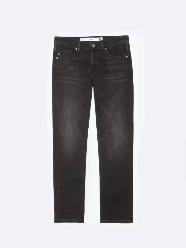 Jeansy męskie dopasowane czarne Terry 955