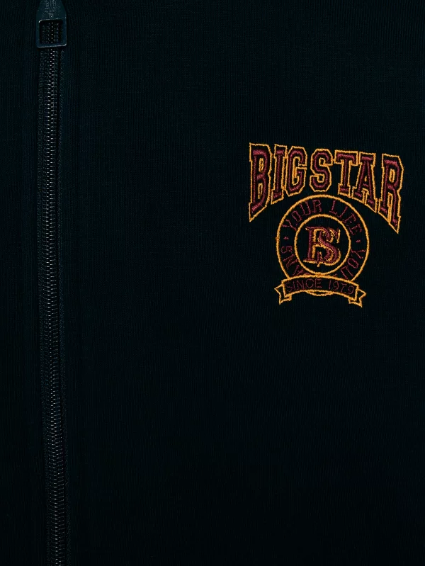 Bluza chłopięca rozpinana z kapturem granatowa Aron 403