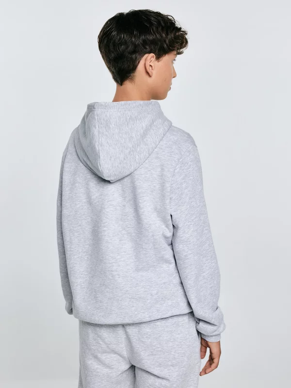 Bluza chłopięca rozpinana z kapturem szara Aron 901