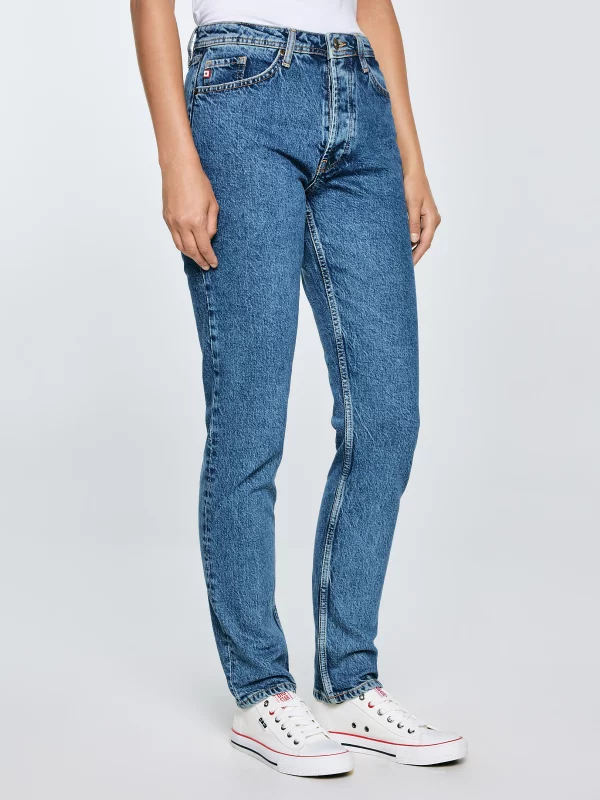 Jeansy damskie z kolekcji Authentic niebieskie Authentic 400