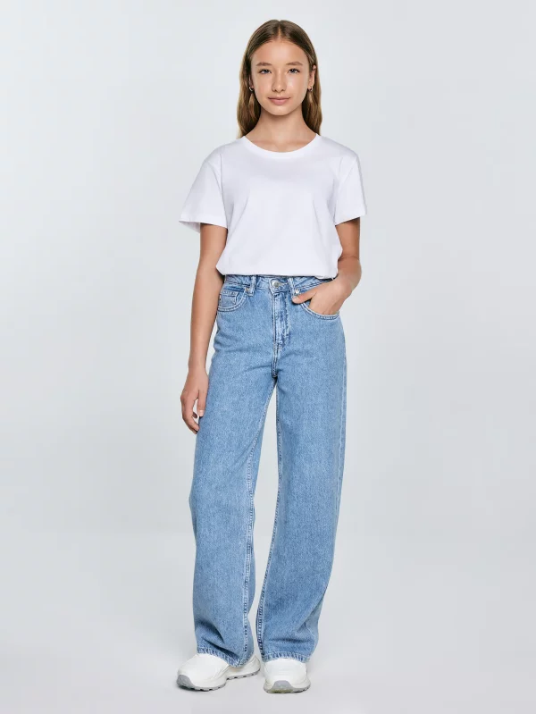 Koszulka dziewczęca z krótkim rękawem biała Basseca 101