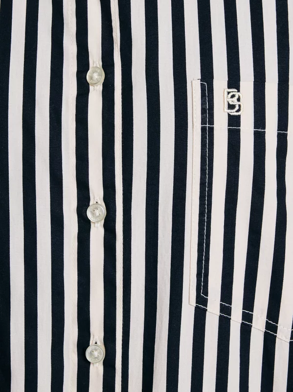 Koszula dziewczęca w paski biało-granatowe Benti 403