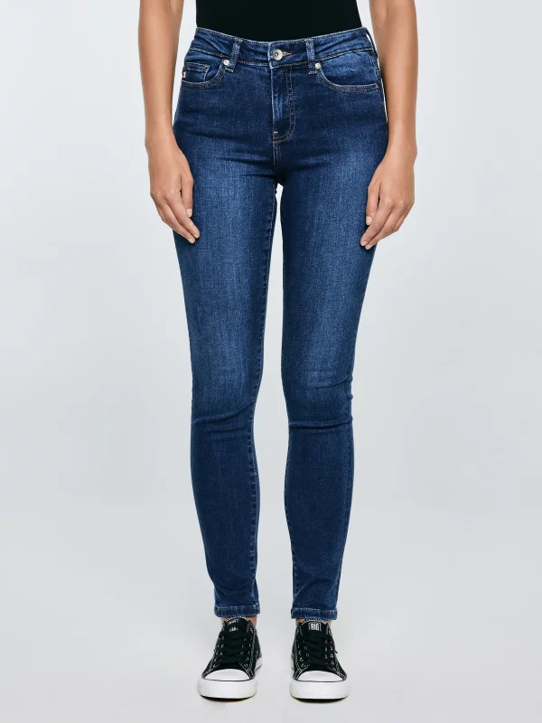 Jeansy damskie skinny niebieskie Adela 358