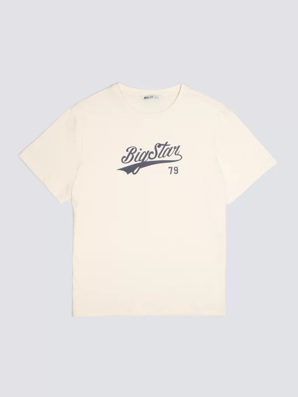 Koszulka dziewczęca oversize z nadrukiem kremowa Emillia 103