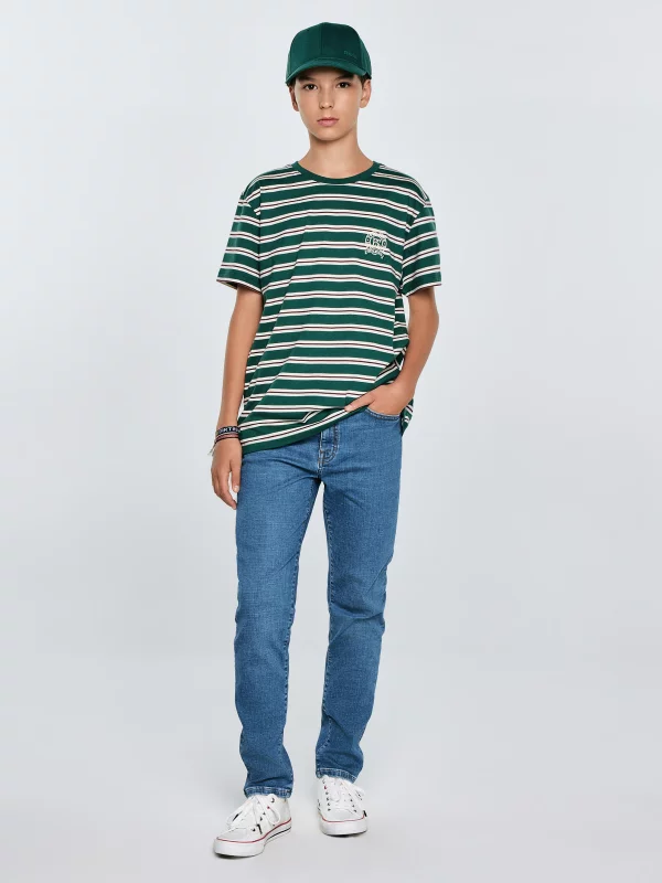 Jeansy chłopięce skinny niebieskie Eric 125