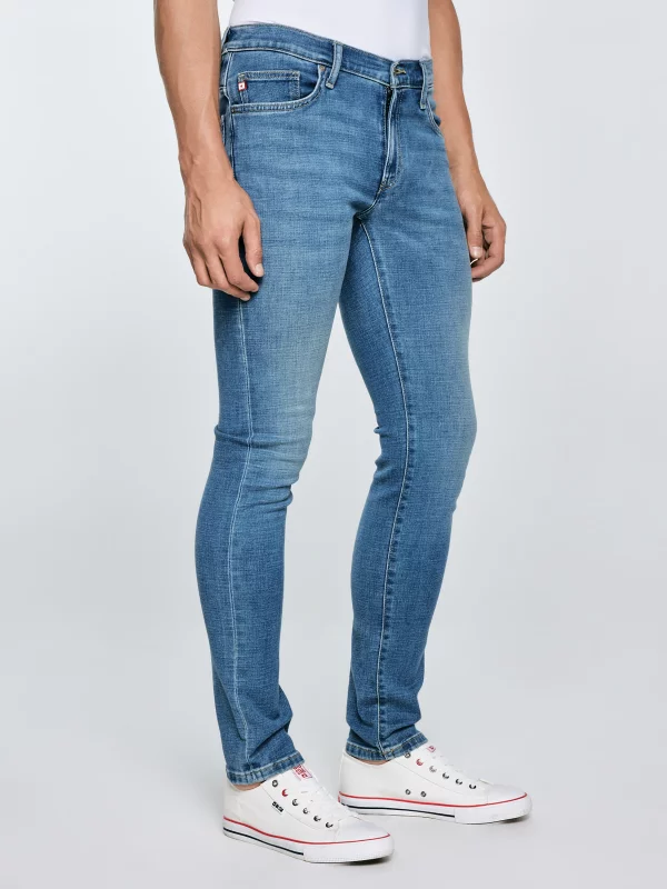 Jeansy męskie skinny niebieskie Jeffray 266