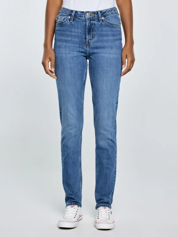 Jeansy damskie z wysokim stanem niebieskie Katrina High Waist 311