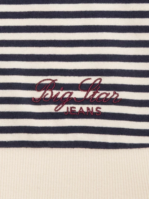 Bluzka dziewczęca w paski granatowa-beżowa Lanla 403