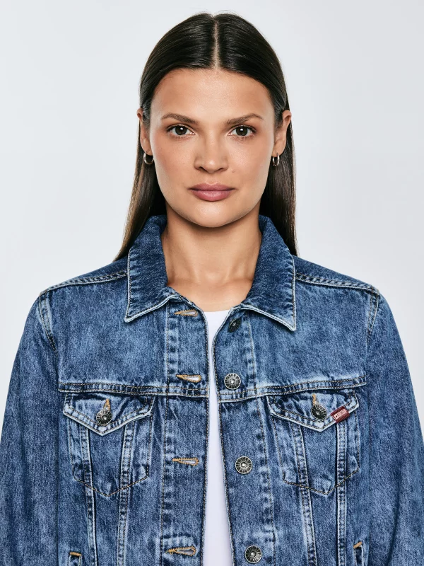 Kurtka damska jeansowa niebieska Josephine 414