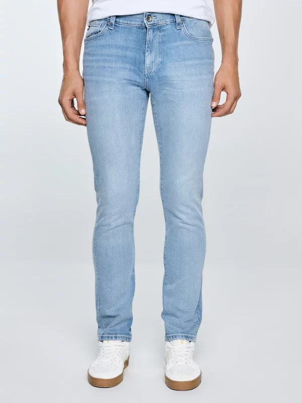 Jeansy męskie dopasowane niebieskie Martin 213 - Kolor: Niebieski