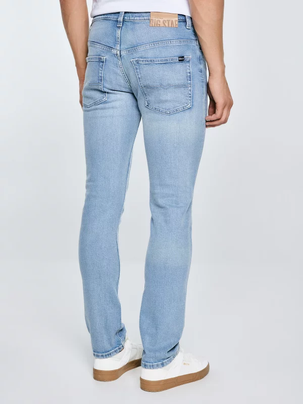 Jeansy męskie dopasowane niebieskie Martin 213